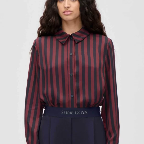 Stine Goya γυναικείο πουκάμισο ριγέ - SG-PS26-T091-2263 Μπλε Σκούρο