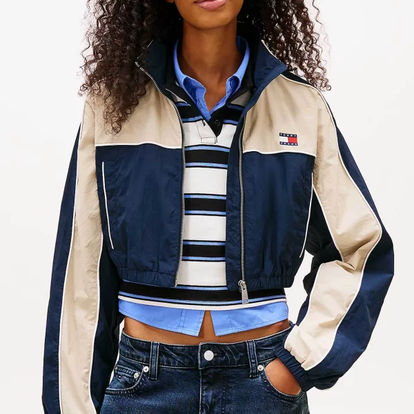 TOMMY JEANS Tommy Jeans γυναικείο jacket colour-blocked με λογότυπο Regular Fit - DW0DW22055 Μπλε Σκούρο