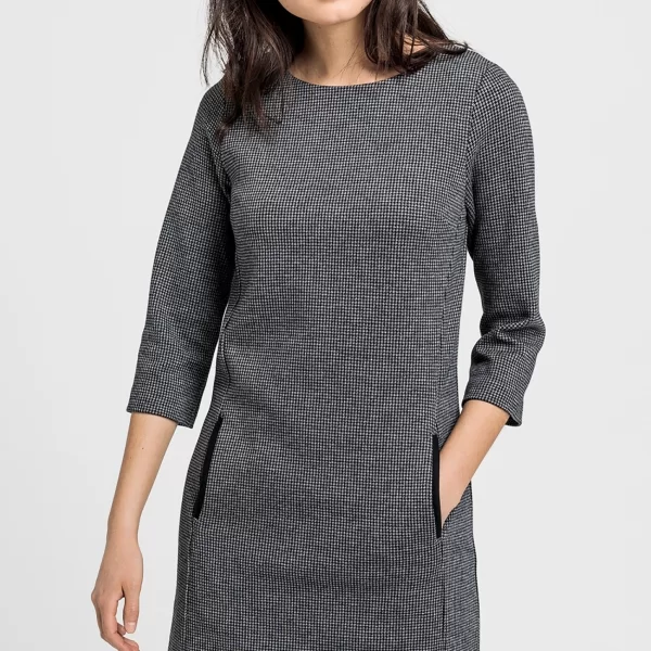 Gant γυναικείο mini φόρεμα με μικρό καρό - 4501050 Γκρι