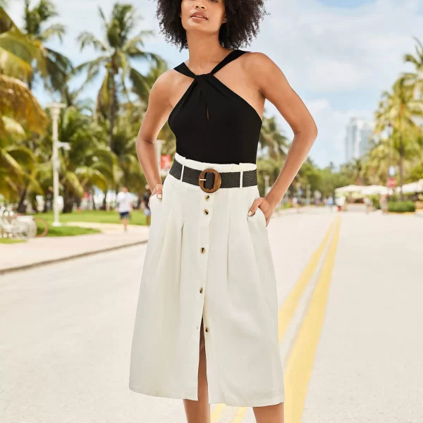 ORSAY Orsay γυναικεία μπλούζα μονόχρωμη με άνοιγμα στο μπροστινό μέρος - 123002-660000 Μαύρο