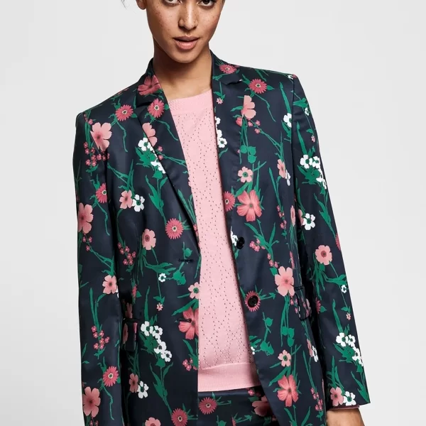 Gant γυναικείο εμπριμέ σακάκι - 4770048 Μπλε Σκούρο