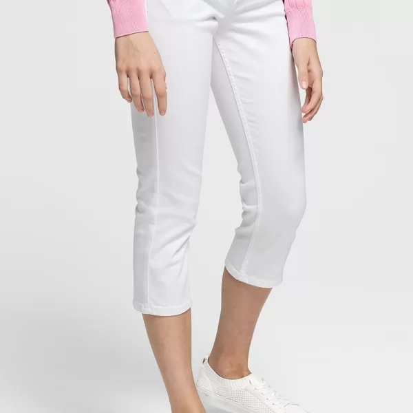 Gant γυναικείο jean παντελόνι κάπρι - 4100065 Λευκό
