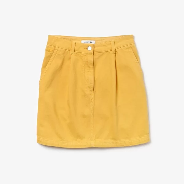 Lacoste Lacoste γυναικεία mini φούστα μονόχρωμη - JF4401 Κίτρινο