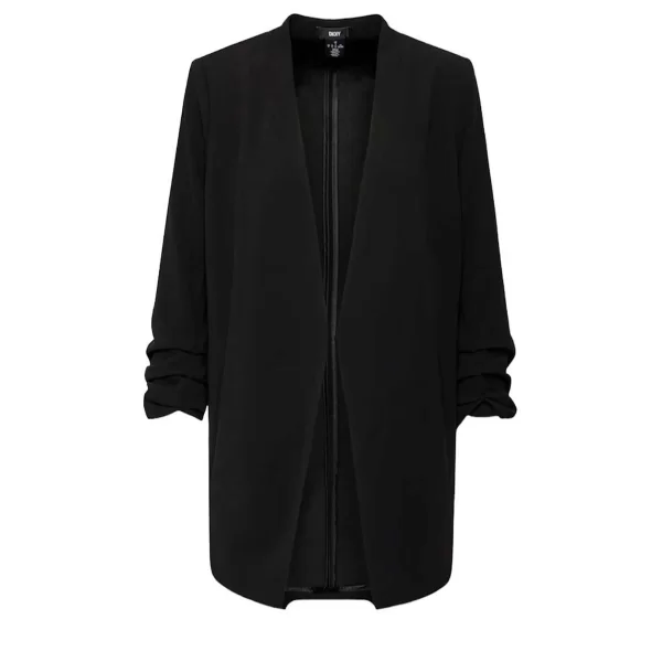 DKNY γυναικείο σακάκι μονόχρωμο Regular Fit - P9RCAAWI Μαύρο
