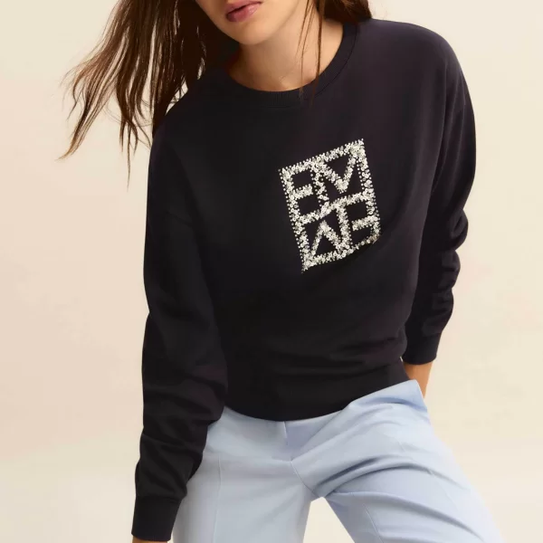 Emme by Marella γυναικείο φούτερ με logo στο στήθος 