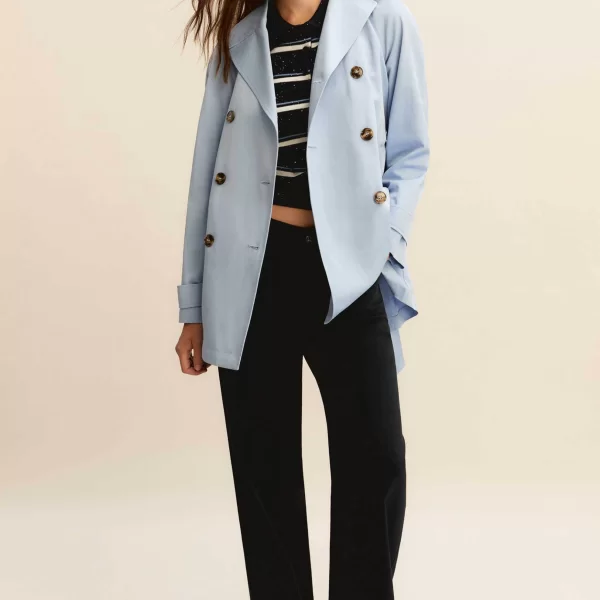 Emme by Marella γυναικεία κοντή καπαρντίνα με ζώνη 