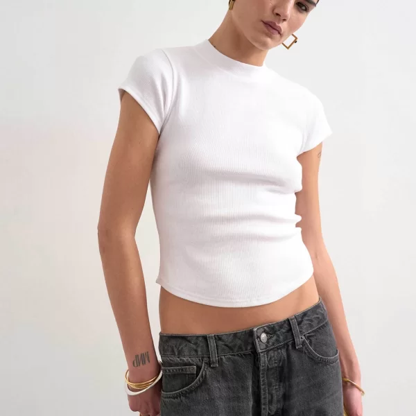 Topshop γυναικεία μπλούζα μονόχρωμη 