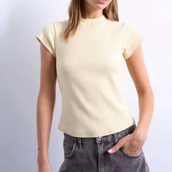 TOPSHOP Topshop γυναικεία μπλούζα μονόχρωμη 