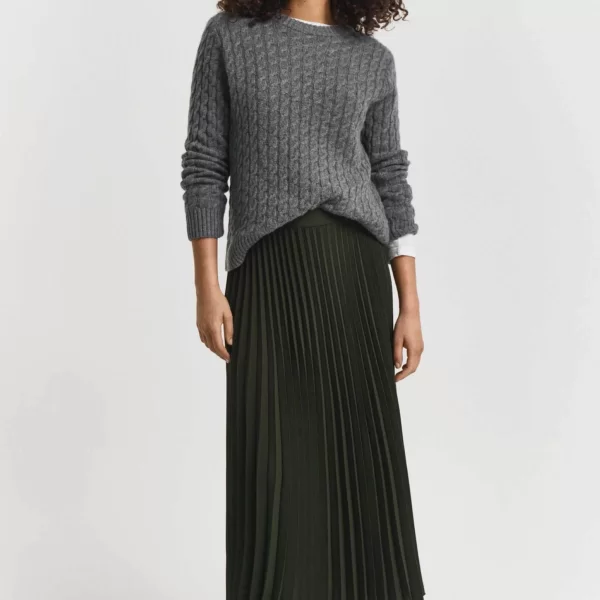 Gant γυναικεία maxi φούστα ψηλόμεση πλισέ - 4400169 Κυπαρισσί