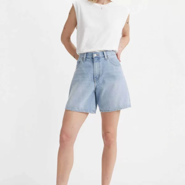 Levi's® γυναικεία denim βερμούδα ψηλόμεση πεντάτσεπη Baggy Fit - A93110000 Denim Blue Ανοιχτό