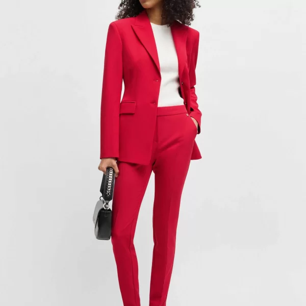 Hugo Boss γυναικείο παντελόνι μονόχρωμο Slim Fit 