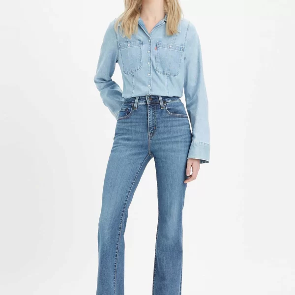 Levi's® γυναικείο ψηλόμεσο τζιν παντελόνι πεντάτσεπο Slim Flared Fit 