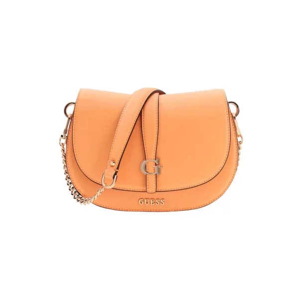 Guess γυναικεία τσάντα ώμου με μεταλλικό λογότυπο 