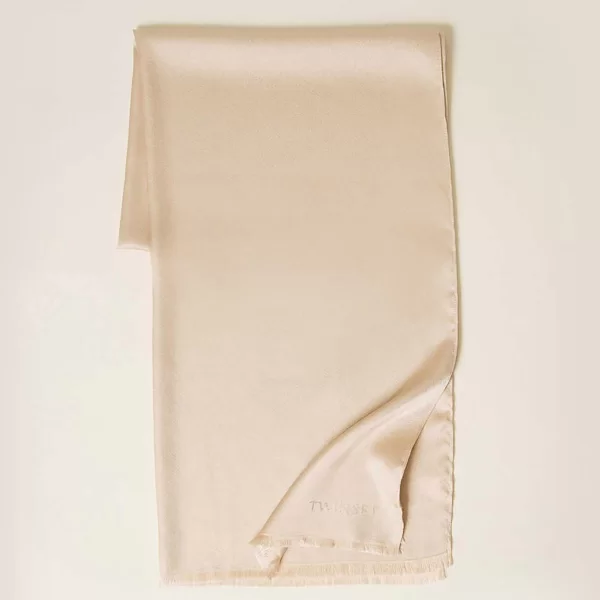 TWINSET Twinset γυναικείο κασκόλ με jacquard logo - 261TA4330 Μπεζ