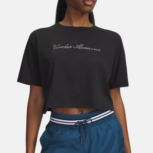 Under Armour γυναικείο T-shirt cropped με λογότυπο Loose Fit 