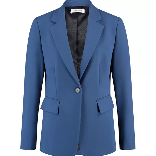 Gerry Weber γυναικείο σακάκι μονόχρωμο - 430043-31259 Μπλε Σκούρο