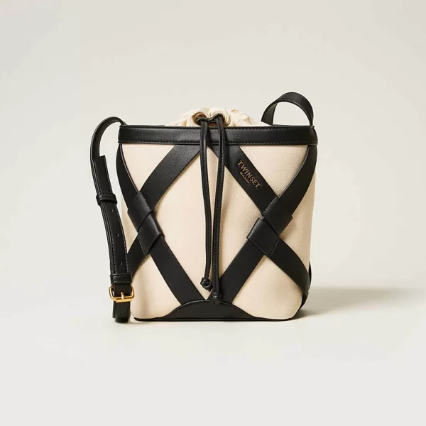 TWINSET Twinset γυναικεία τσάντα canvas bucket - 261TB7270 Εκρού