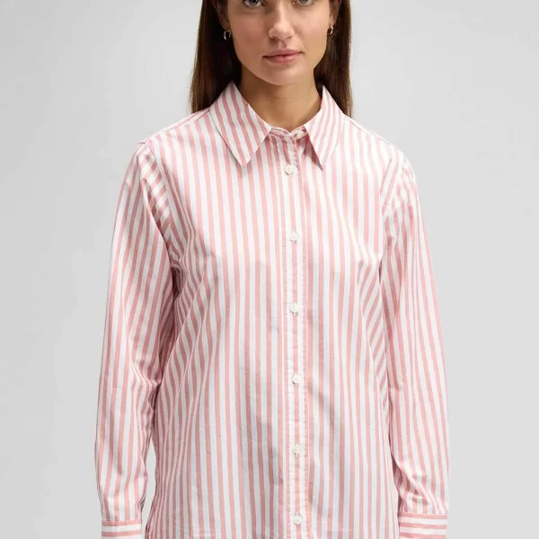 Lee® γυναικείο πουκάμισο με ριγέ σχέδιο Regular Fit - 112376965 Ροζ
