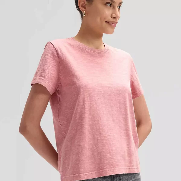 Lee® γυναικείο T-shirt μονόχρωμο Regular Fit 