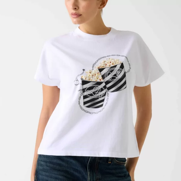 Guess γυναικείο T-shirt με ανάγλυφο print και στρας Regular Fit - W6RI28I3Z14 Λευκό