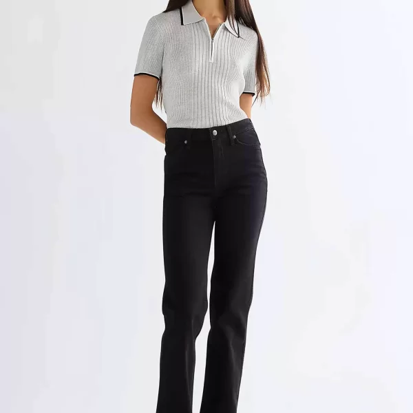 Wrangler® γυναικείο τζιν παντελόνι πεντάτσεπο Straight Fit - 112381069 Μαύρο