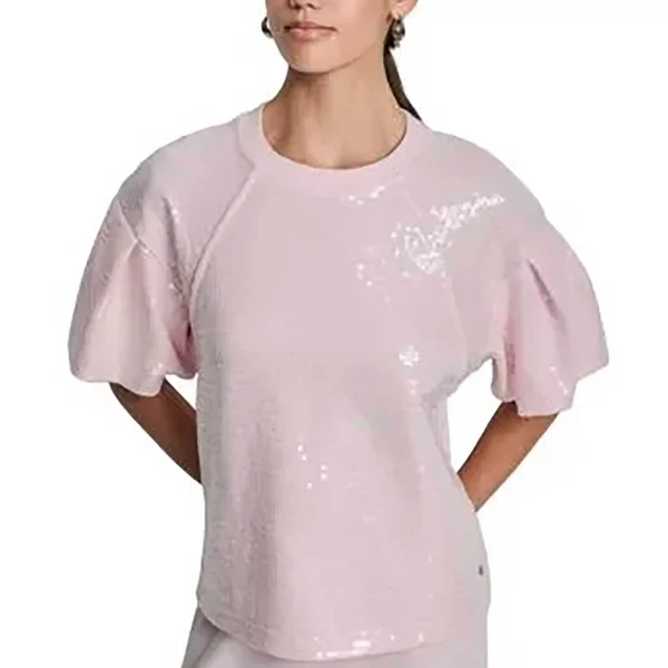 DKNY γυναικεία μπλούζα με παγιέτες - DJ6T1670 Ροζ