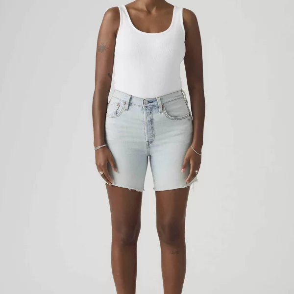 Levi's® γυναικείο ψηλόμεσο denim σορτς πεντάτσεπο 