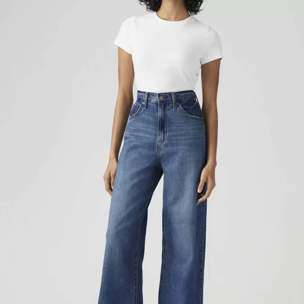 Levi's® γυναικείο ψηλόμεσο τζιν παντελόνι πεντάτσεπο Straight Wide Fit 