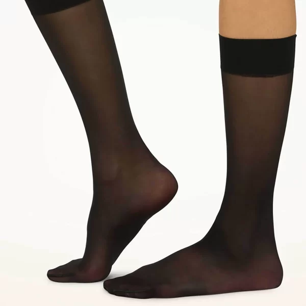 Wolford γυναικείες κάλτσες μέχρι το γόνατο μονόχρωμες - 31206 Μαύρο