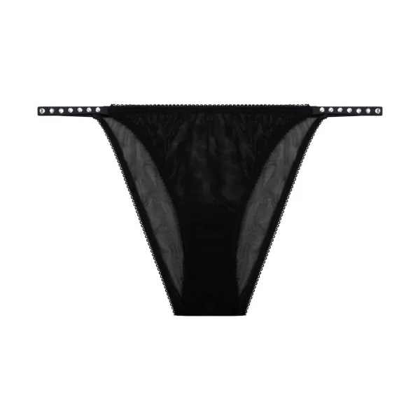 LOVE STORIES Love Stories γυναικείο σλιπ μονόχρωμο με rhinestones στο πλάι 