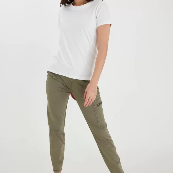 Fransa γυναικείο T-shirt μονόχρωμο Regular Fit - 20605388 Λευκό