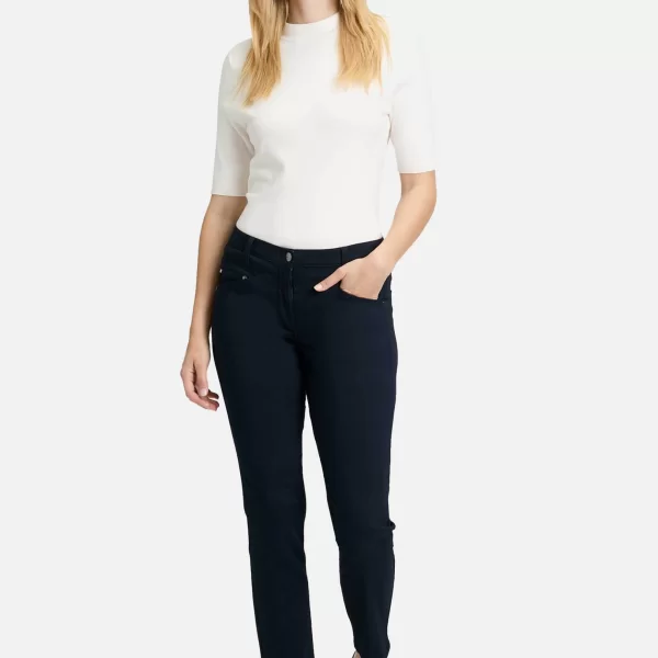 BETTY BARCLAY Betty Barclay γυναικείο cropped παντελόνι Slim Fit - 6818/2518 Μπλε Σκούρο