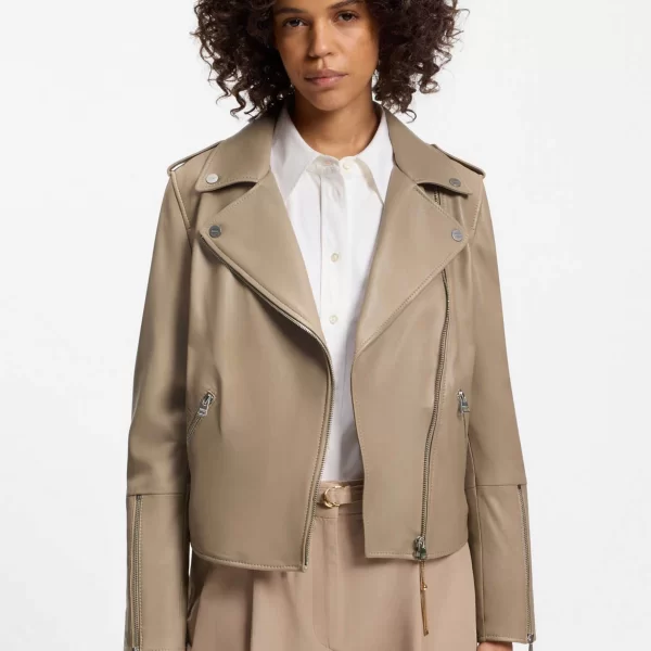 Hugo Boss γυναικείο δερμάτινο biker jacket 