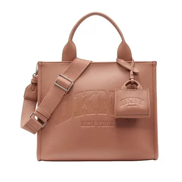 DKNY γυναικεία τσάντα χειρός με ανάγλυφο λογότυπο 