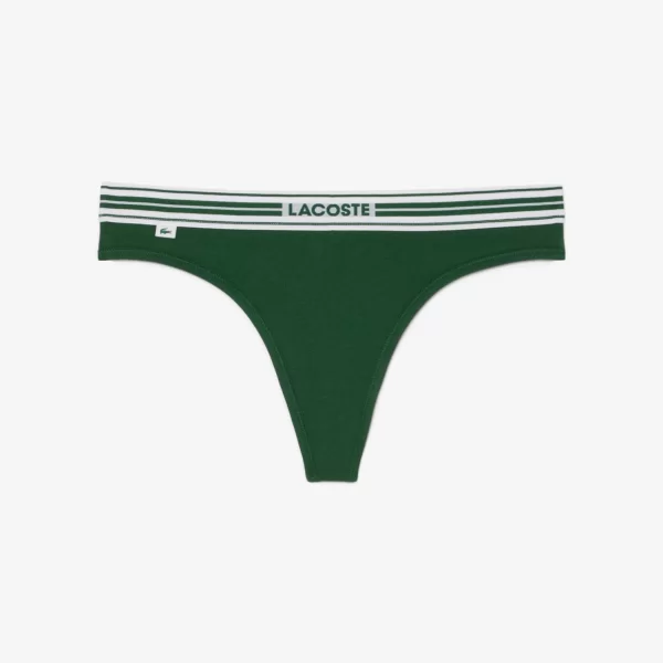 Lacoste γυναικείο εσώρουχο string brief με λογότυπο - 8F5198-00 Πράσινο