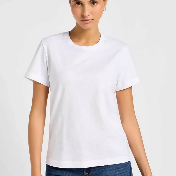 Lee® γυναικείο T-shirt Regular Fit - 112355195-** Λευκό