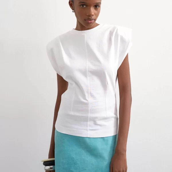 Topshop γυναικεία μπλούζα με έντονους ώμους 