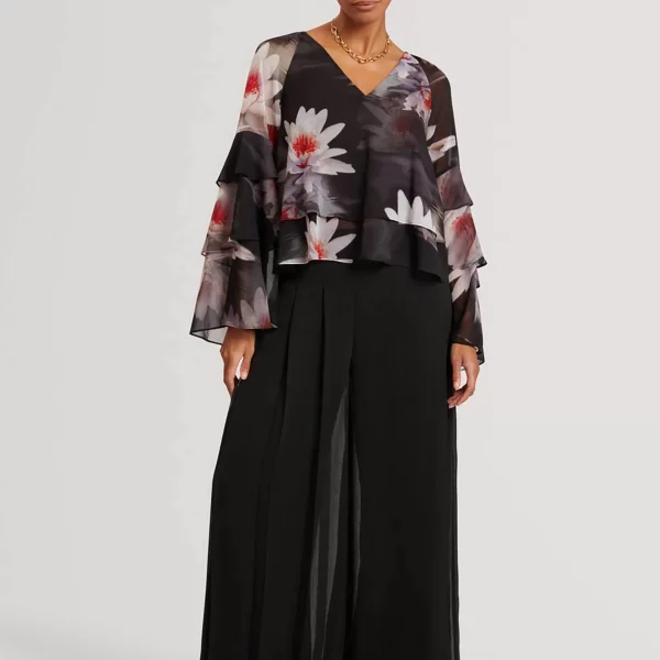 Ted Baker γυναικείο παντελόνι μονόχρωμο Wide Fit 