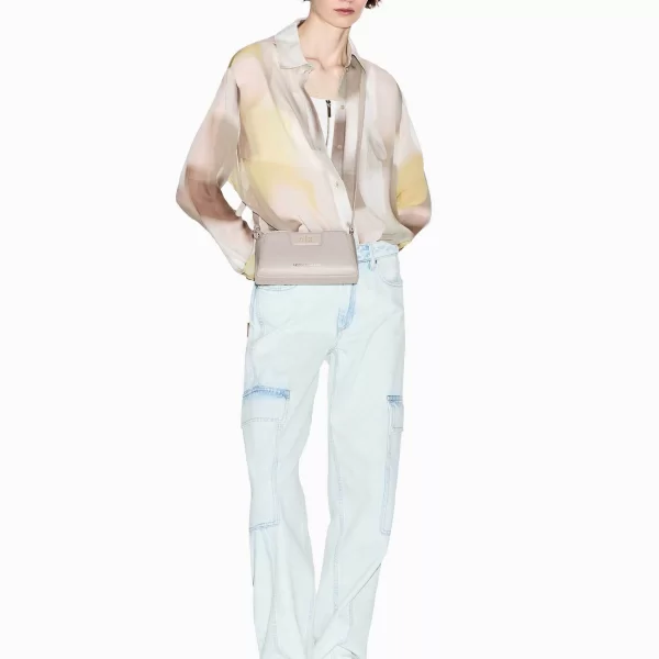 Armani Exchange γυναικείο πουκάμισο με all-over print - XW001966AF21554 Μπεζ