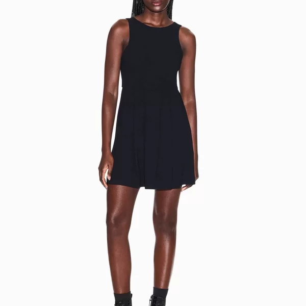 Armani Exchange γυναικείο mini φόρεμα αμάνικο - XW002282AF21555 Μαύρο