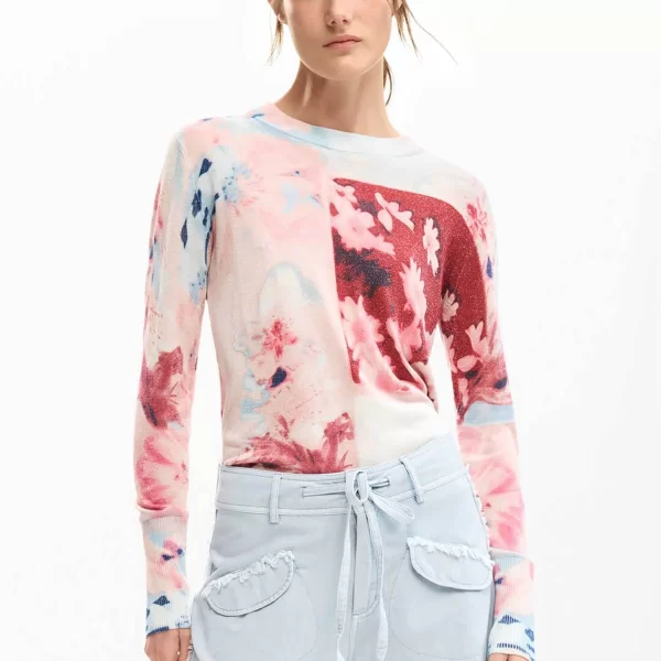 DESIGUAL Desigual γυναικεία μπλούζα με floral print Regular Fit 