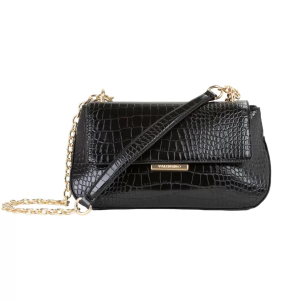 VALENTINO BY MARIO VALENTINO Valentino γυναικεία τσάντα ώμου με μεταλλικό λογότυπο και κροκό σχέδιο 