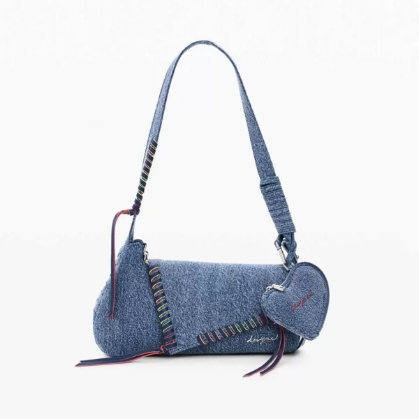 Desigual γυναικεία τσάντα ώμου denim 