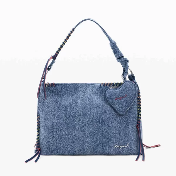 Desigual γυναικεία τσάντα ώμου denim 