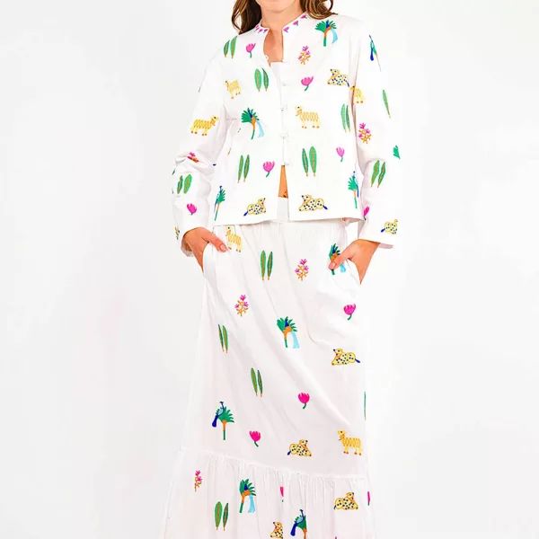 Nimo With Love γυναικεία mini φούστα με κέντημα 