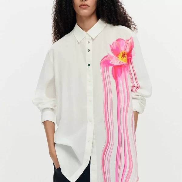 Desigual γυναικείo πουκάμισο με floral print 