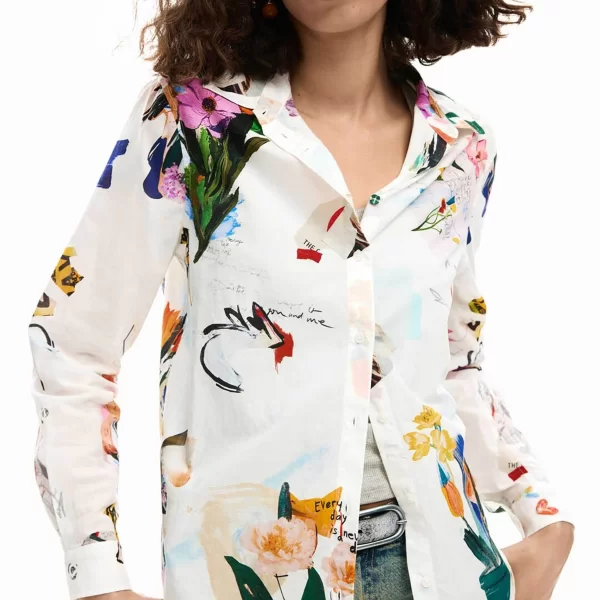 Desigual γυναικείo πουκάμισο με floral print 