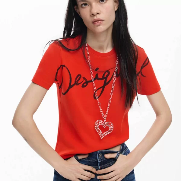 Desigual γυναικείo T-shirt με λογότυπο Regular Fit 