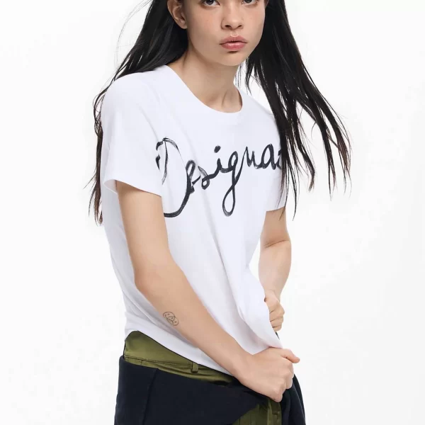 Desigual γυναικείo T-shirt με λογότυπο Regular Fit 