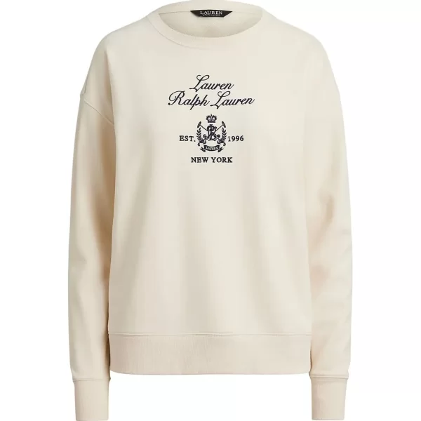 Lauren Ralph Lauren γυναικεία μπλούζα φούτερ με λογότυπο και lettering Relaxed Fit - 200P03726002 Εκρού